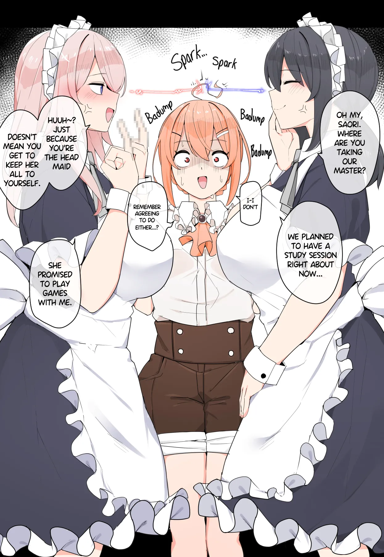 Maids Fighting Over Their Master page 1 full