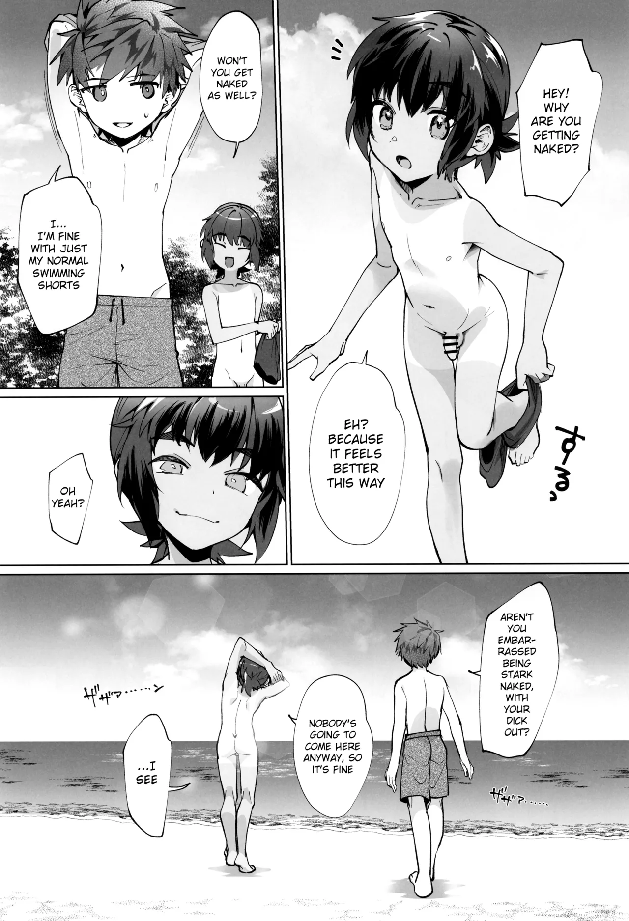 Namima no Bokura ~Ritou no Itoko to Kaigan de Yagai Ecchi~ | Our Time by the Waves ~Public Beach Sex with My Cousin on a Remote Island~ page 9 full