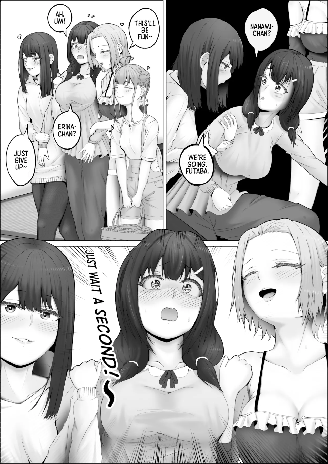 When The Gals In My Class Found Out That I Was A Futanari, They Started Freaking Out. #2 Erina and Momo Double Blowjob Bathhouse Edition page 6 full