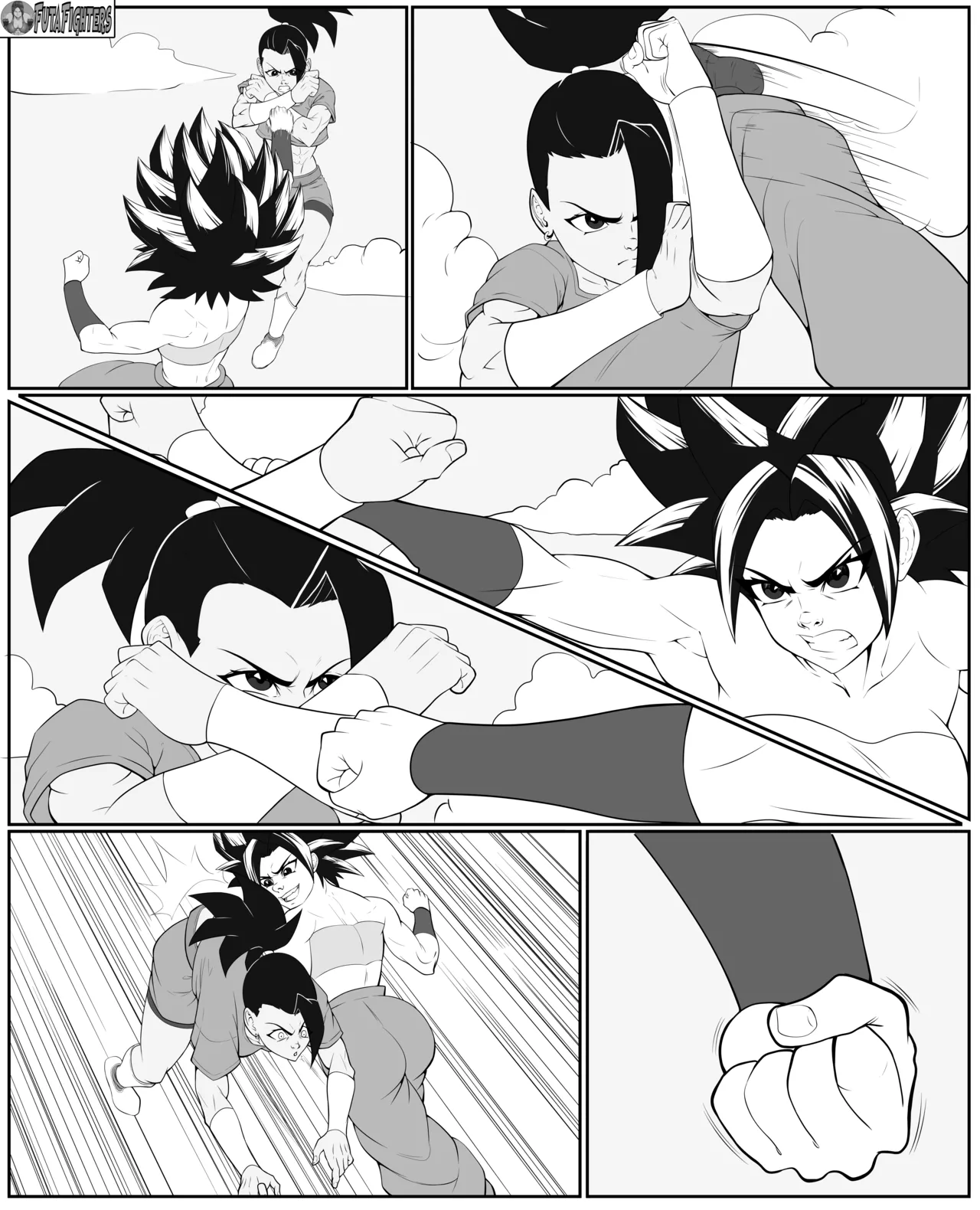 Caulifla vs Kale FutaFighters ongoing page 4 full