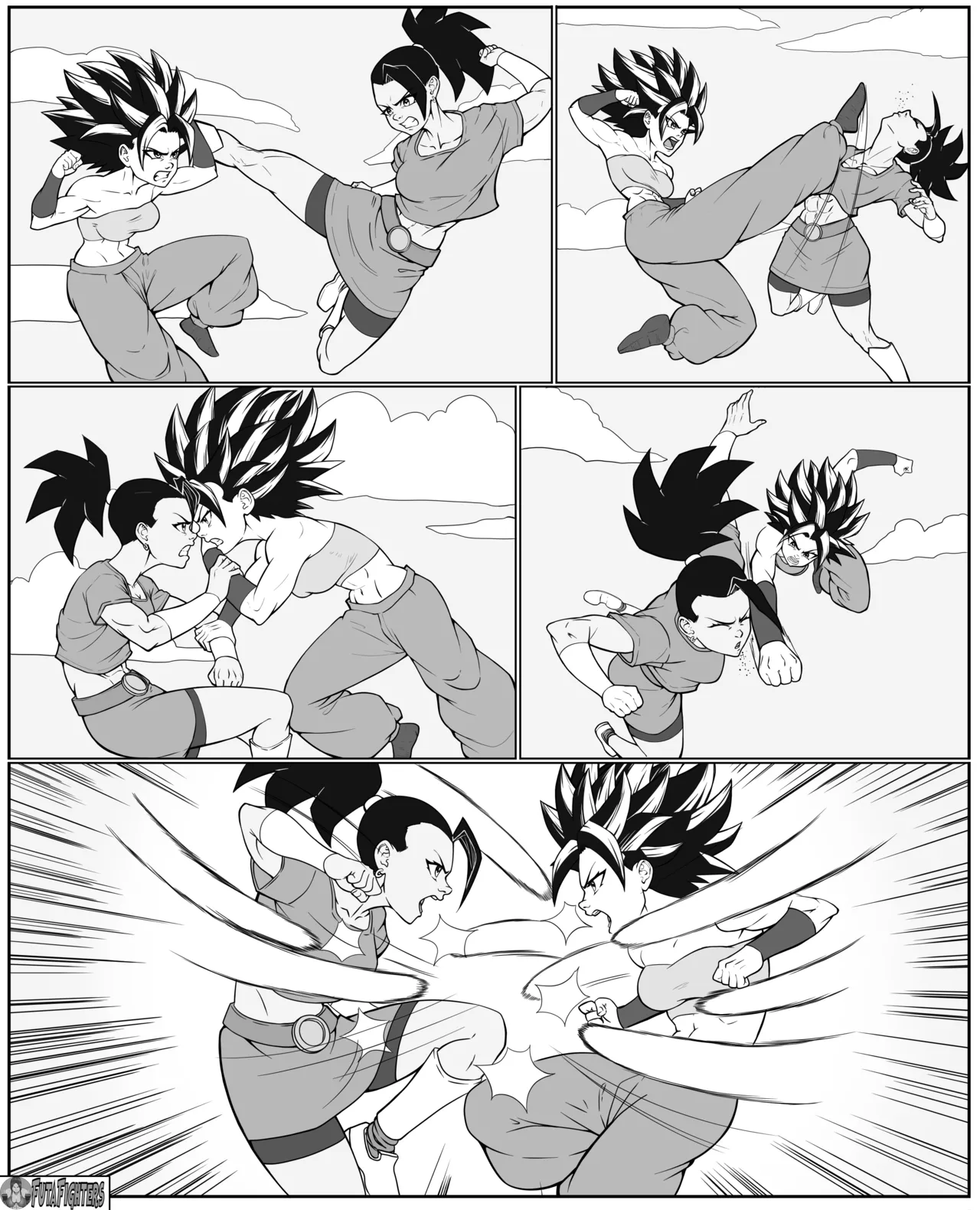 Caulifla vs Kale FutaFighters ongoing page 7 full