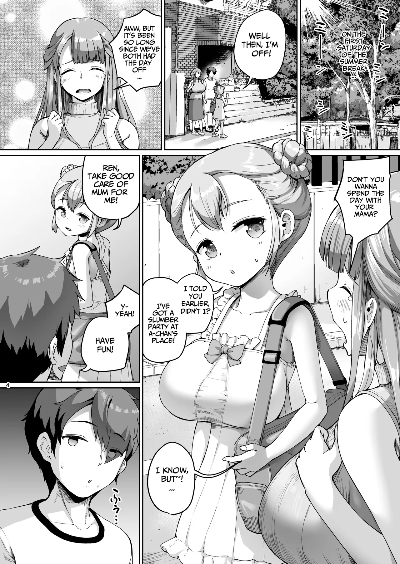 Kyonyuu no Oyako ni Osewa ni Nattemasu. HaHa Hen | Cared For By A Busty Mother & Daughter ~Mother Part~ page 4 full