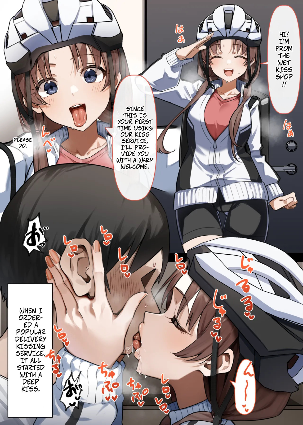 Shucchou-gata Berochuu Service o Tanonde Mita Hanashi | Ordering Deep Kiss Delivery Service page 1 full