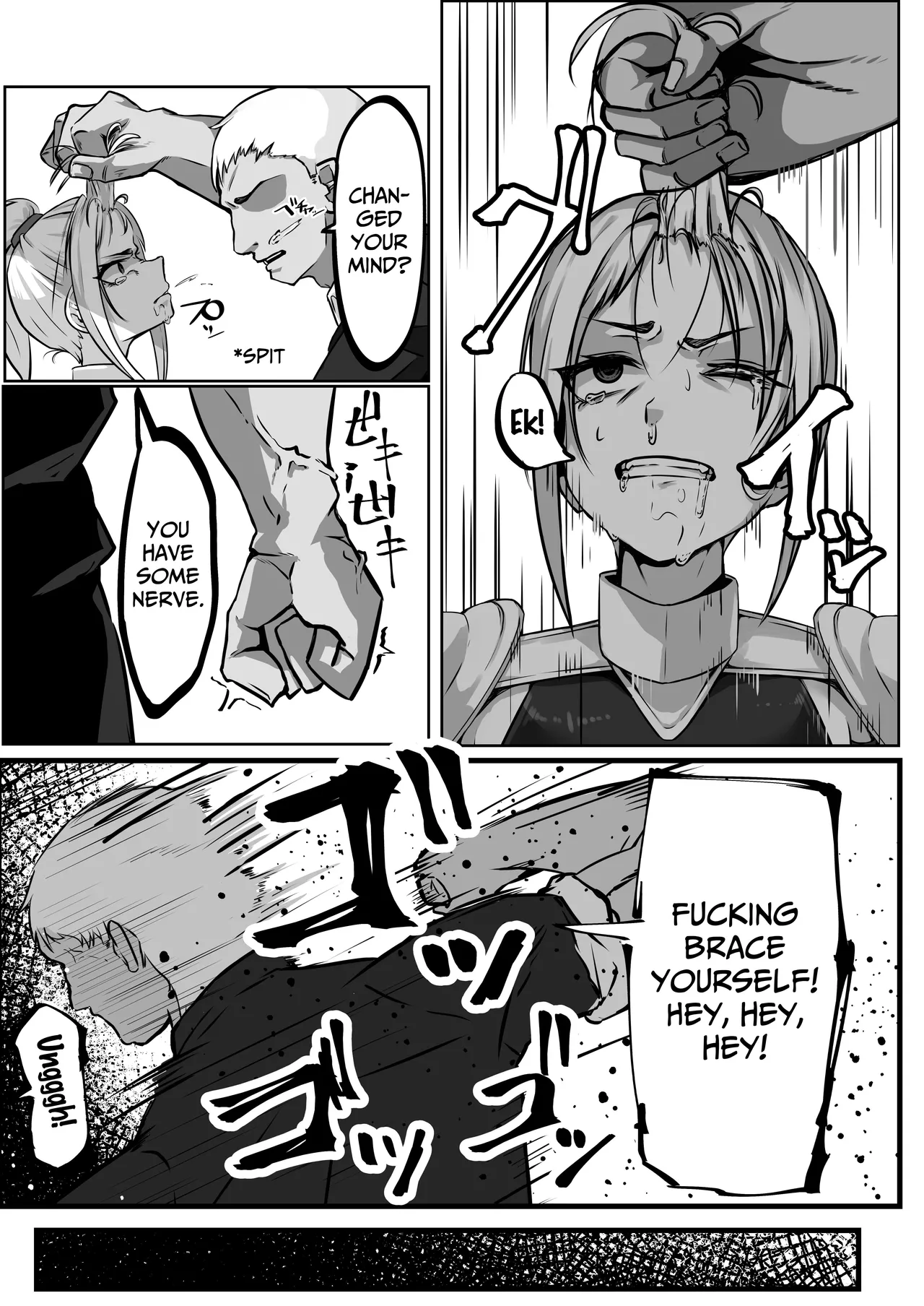 Caught By The Enemy ~Gut-punches, Choking, and Irrumatio~ page 10 full