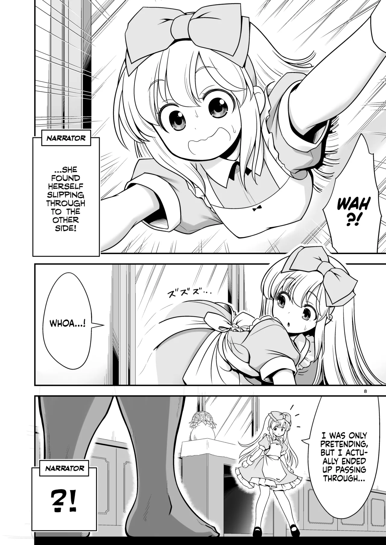 Monogatari Dori ni Shika Ugokenai Ehon no Naka no Alice-tachi wa Kagami no Kuni demo Ecchi na Koto Yaritai Houdai | Having My Way With Alice And Friends In The World Beyond The Mirror Too! page 8 full