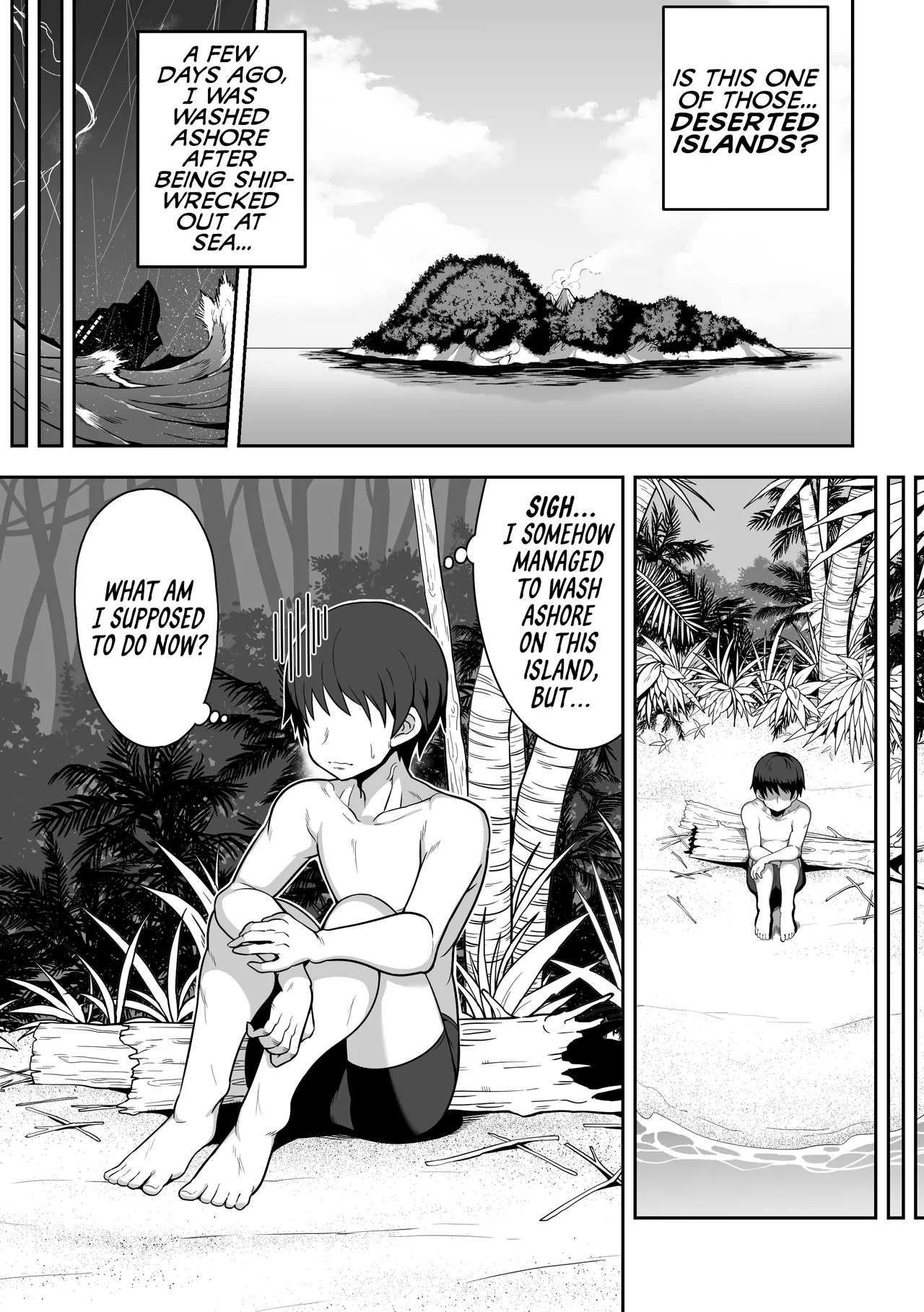 Mujintou de Dekashiri Muchimuchi Amazon-san to Asedaku SEX | Steamy, Sweaty Sex with A Plump Ass Amazoness on A Deserted Island page 2 full