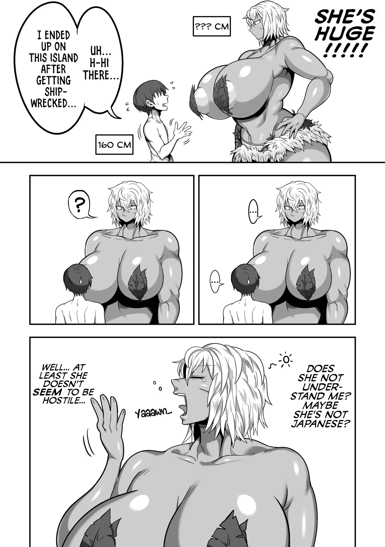 Mujintou de Dekashiri Muchimuchi Amazon-san to Asedaku SEX | Steamy, Sweaty Sex with A Plump Ass Amazoness on A Deserted Island page 5 full