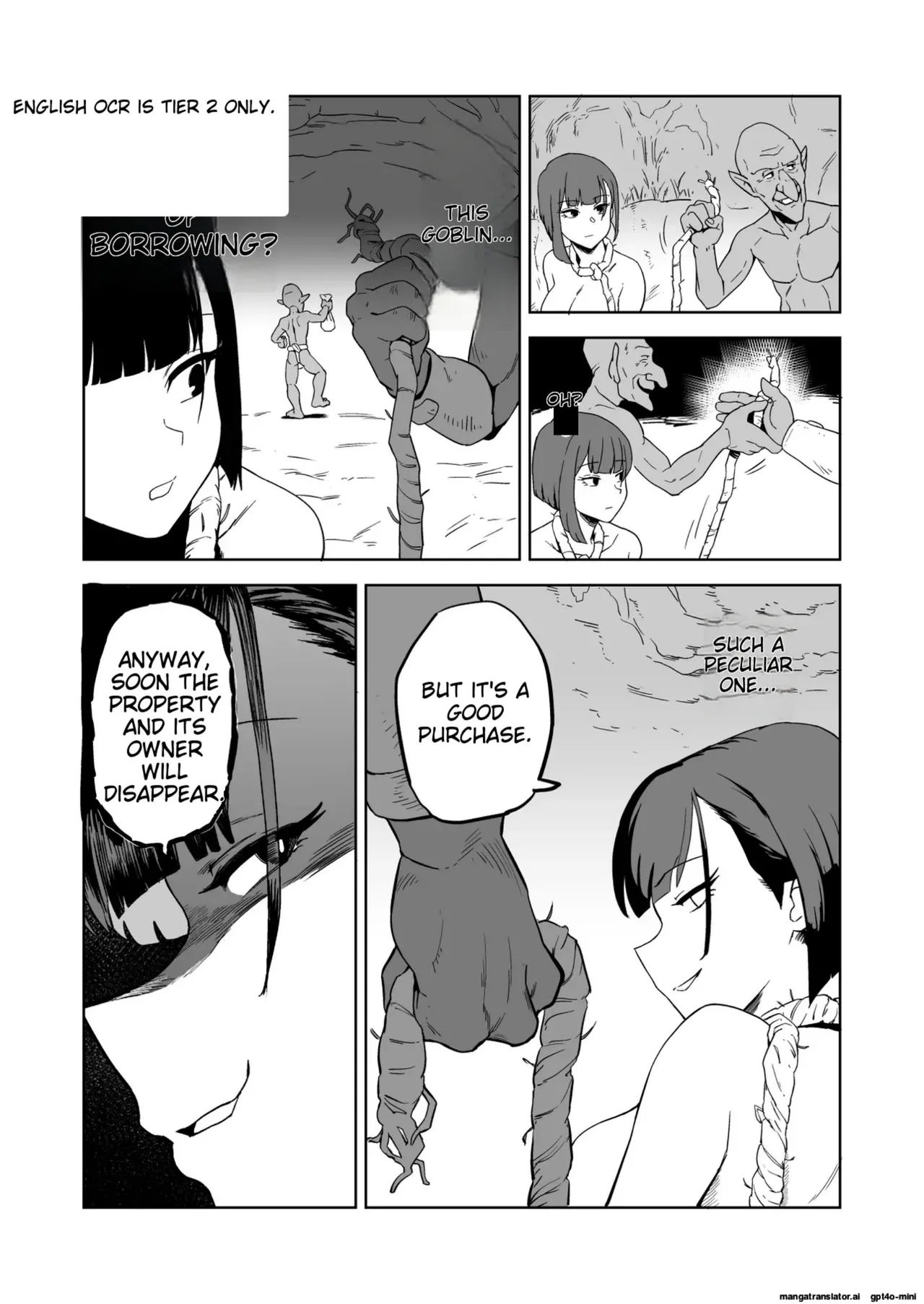 The Story of How a Masochistic Female Knight Looking to Get Gangbanged by Weaklings Became a Goblin Slave for Real; Part 2 page 9 full