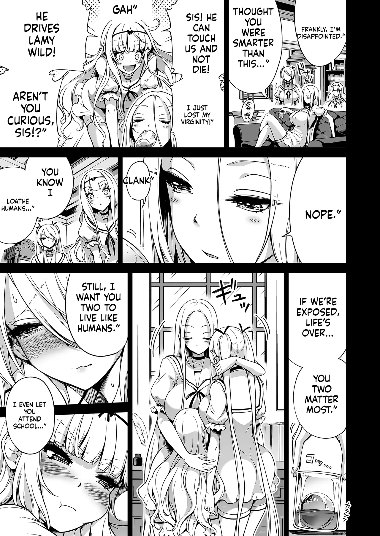 Hands-On Draining with Three Succubus Sisters 3 page 8 full