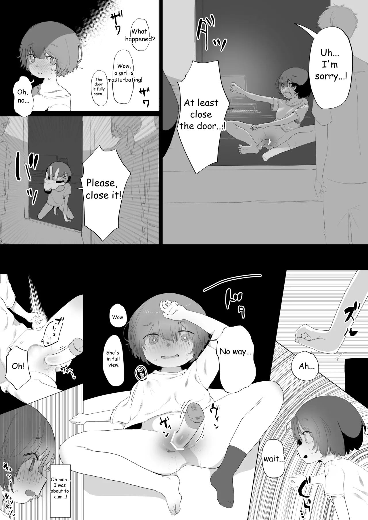 Mankitsu de Onanii Shiteitara Tobira o Akerareteshimatta Onnanoko I Accidents while masturbating page 6 full