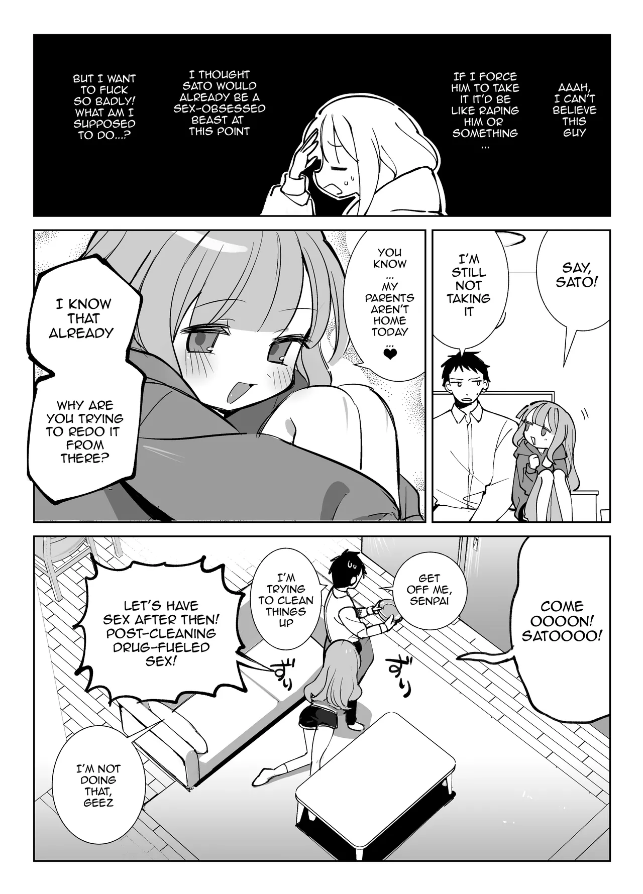 Nama Onaho Senpai /  Raw Onahole Senpai -The Horny Senpai Provokes Her Kouhai And He Fucks Her Brains Out And Cums Over And Over page 9 full