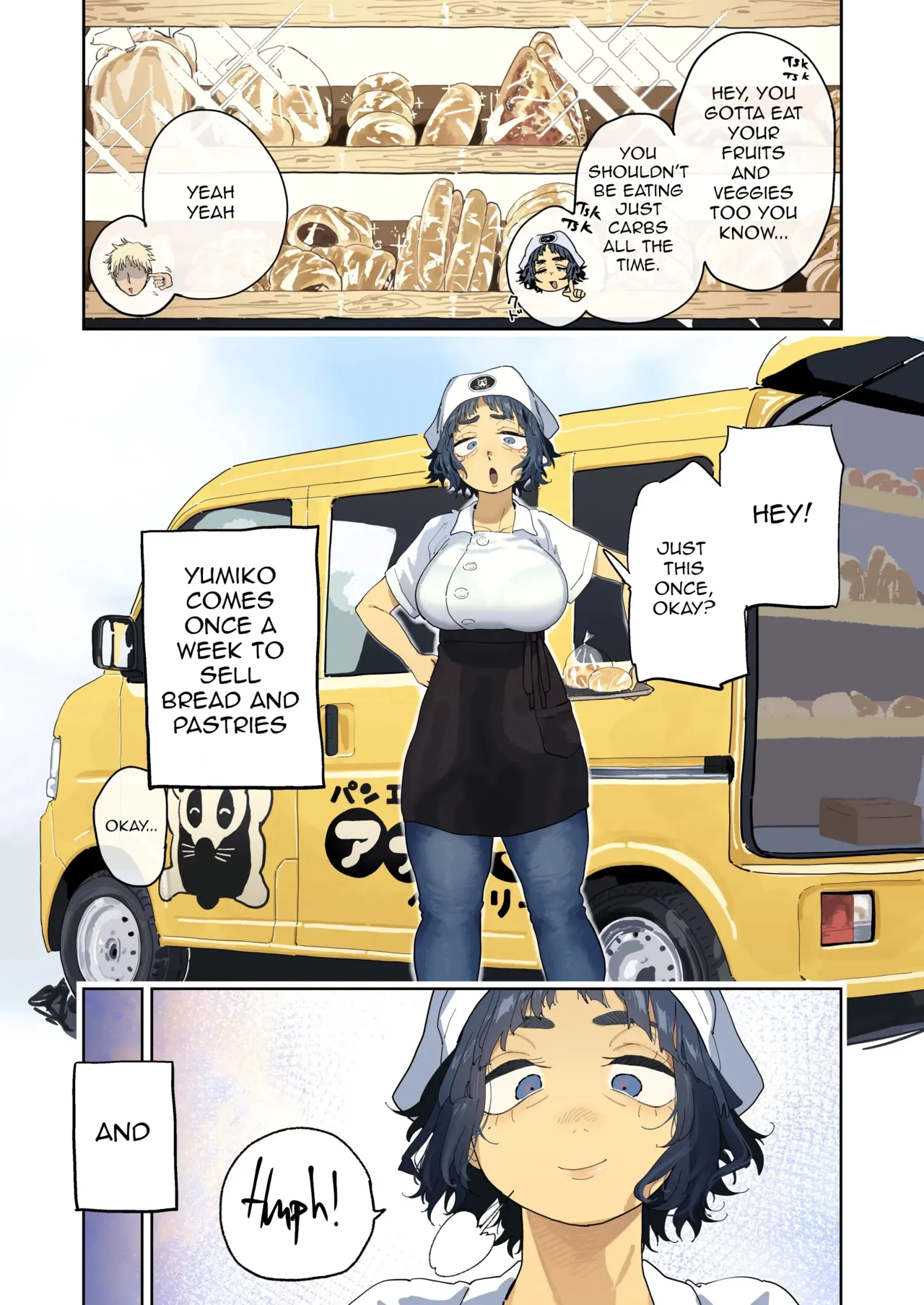 Nuki Ari Houmon Panya no Ero Oba-san | The Horny Housewife from the Door to Door Bread Delivery Service page 9 full