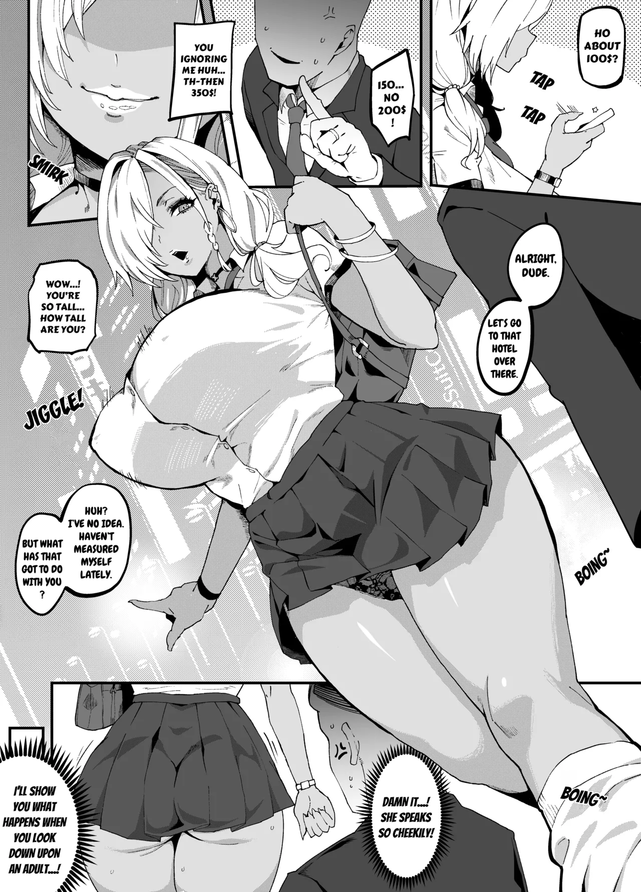 Mucchiri Dekkai Tsuyo Tsuyo Bitch Gal o Wakaraseru | Making the Tall Plump Tough Bitch Gal understand her Place page 4 full