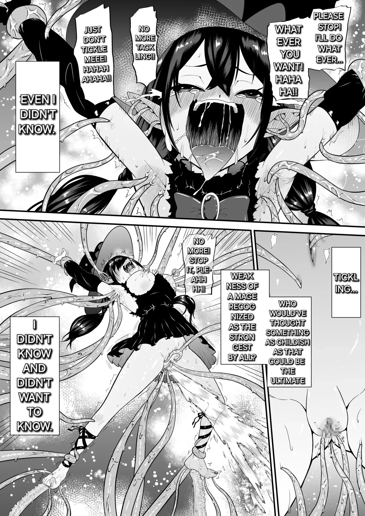 A story about a witch who thinks she is invincible but is tickled to the max by tentacles and brought to tears page 6 full