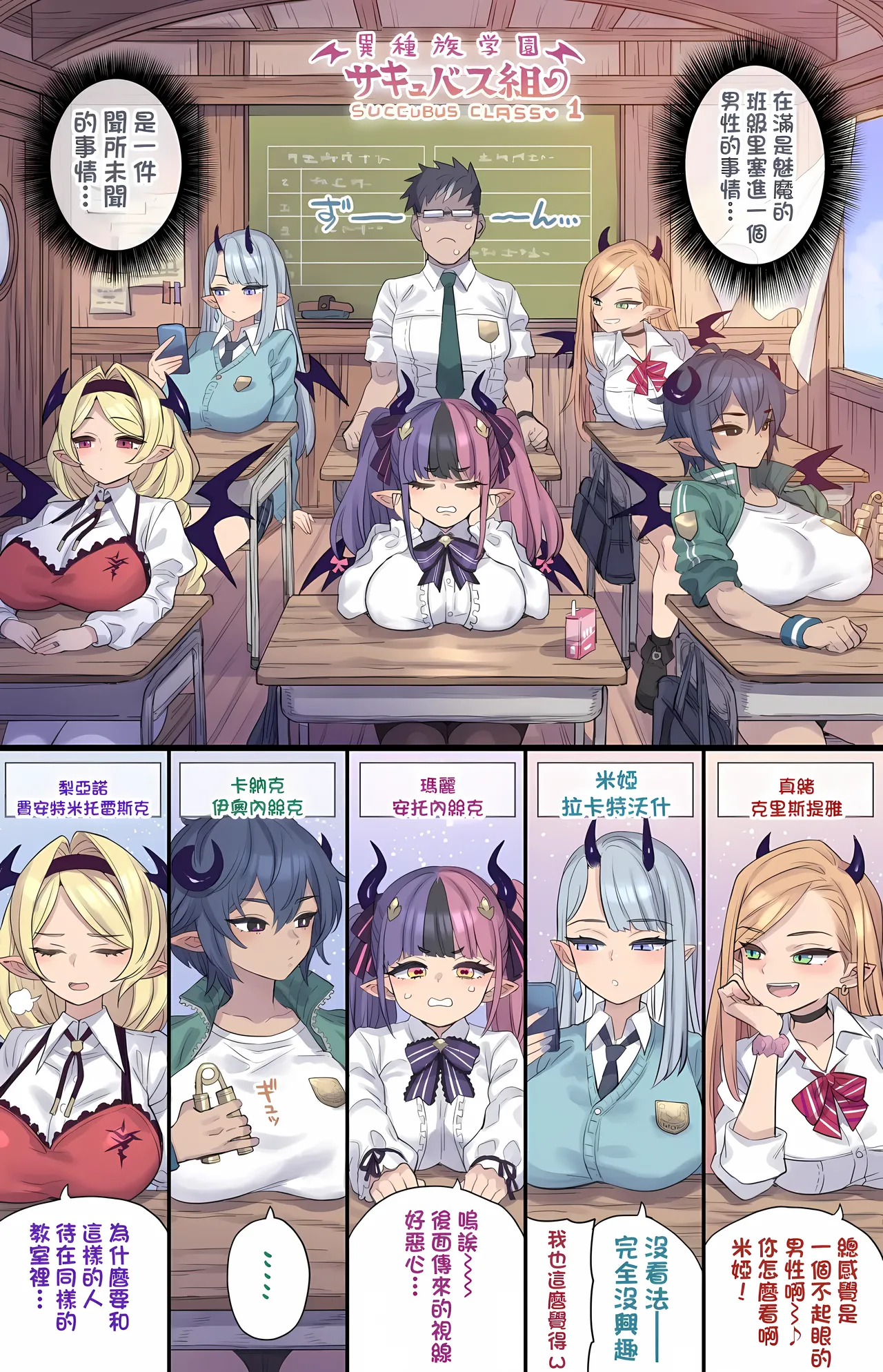 Dekachin Sokuochi Gal Succubus♥1~6 被巨大肉棒操得急速墮落的辣妹魅魔♥ 1~6 page 2 full