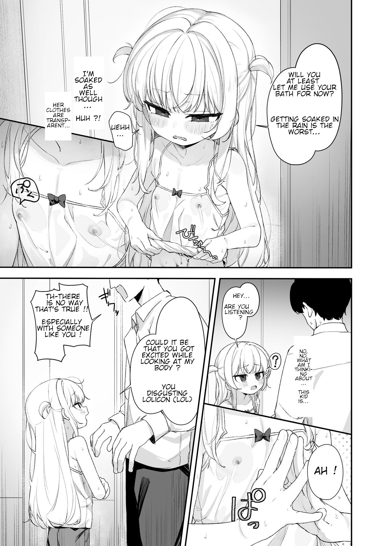 Amenochi Loli ~Mesugaki ni Okasaremakuru Ohanashi~ | Loli after the rain ~ A story about being assaulted by a brat page 4 full