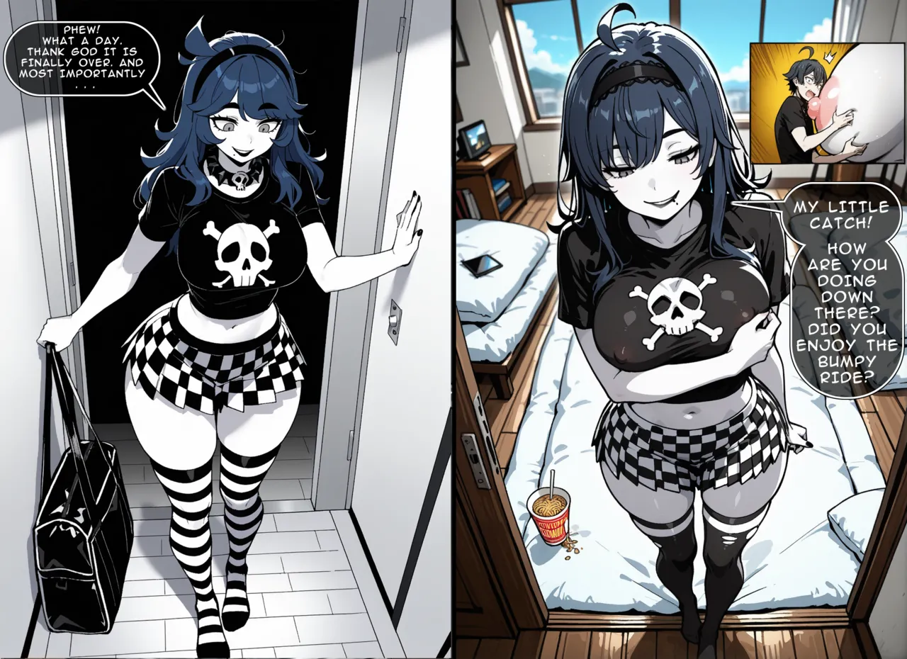 Giantess Comic - I Got Kidnapped by a Giant Goth Mommy page 2 full