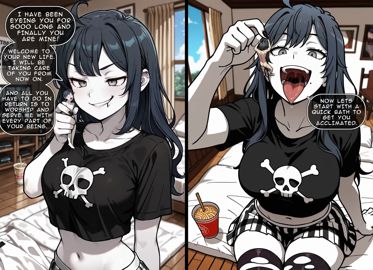 Giantess Comic - I Got Kidnapped by a Giant Goth Mommy page 3 full