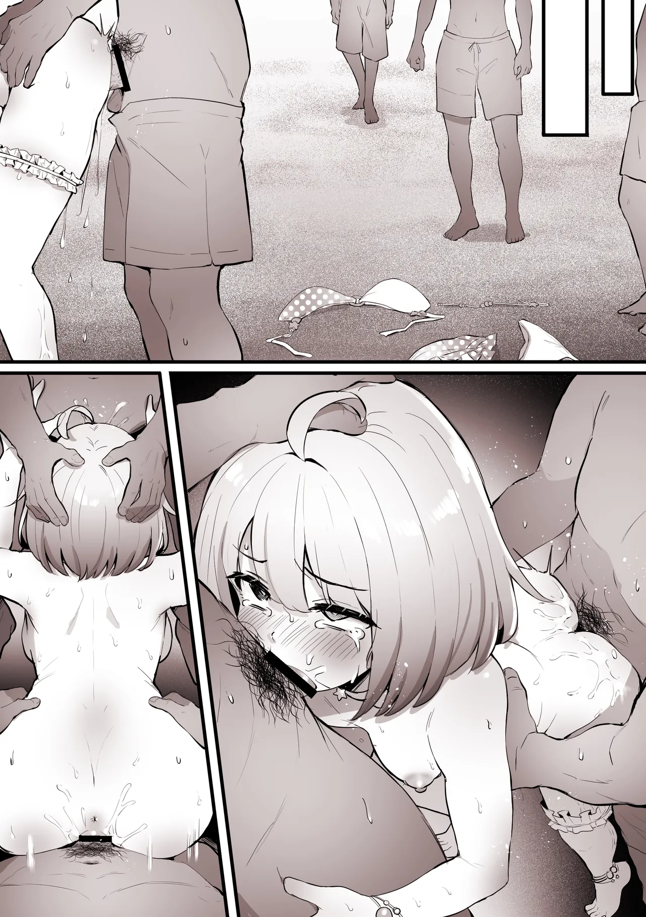 海で周りの人に見られながら、ナンパ師達にえっちされちゃう ル〇ナ page 9 full