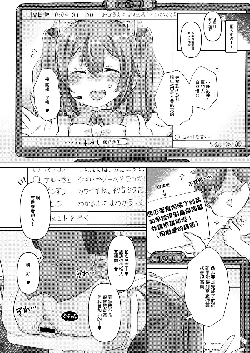 Miku-chan wa Live Haishinchuu Ecchi na Sugata o Sarashite Shimatta You desu | 未來醬在LIVE直播中曬出了色情的模樣 page 4 full