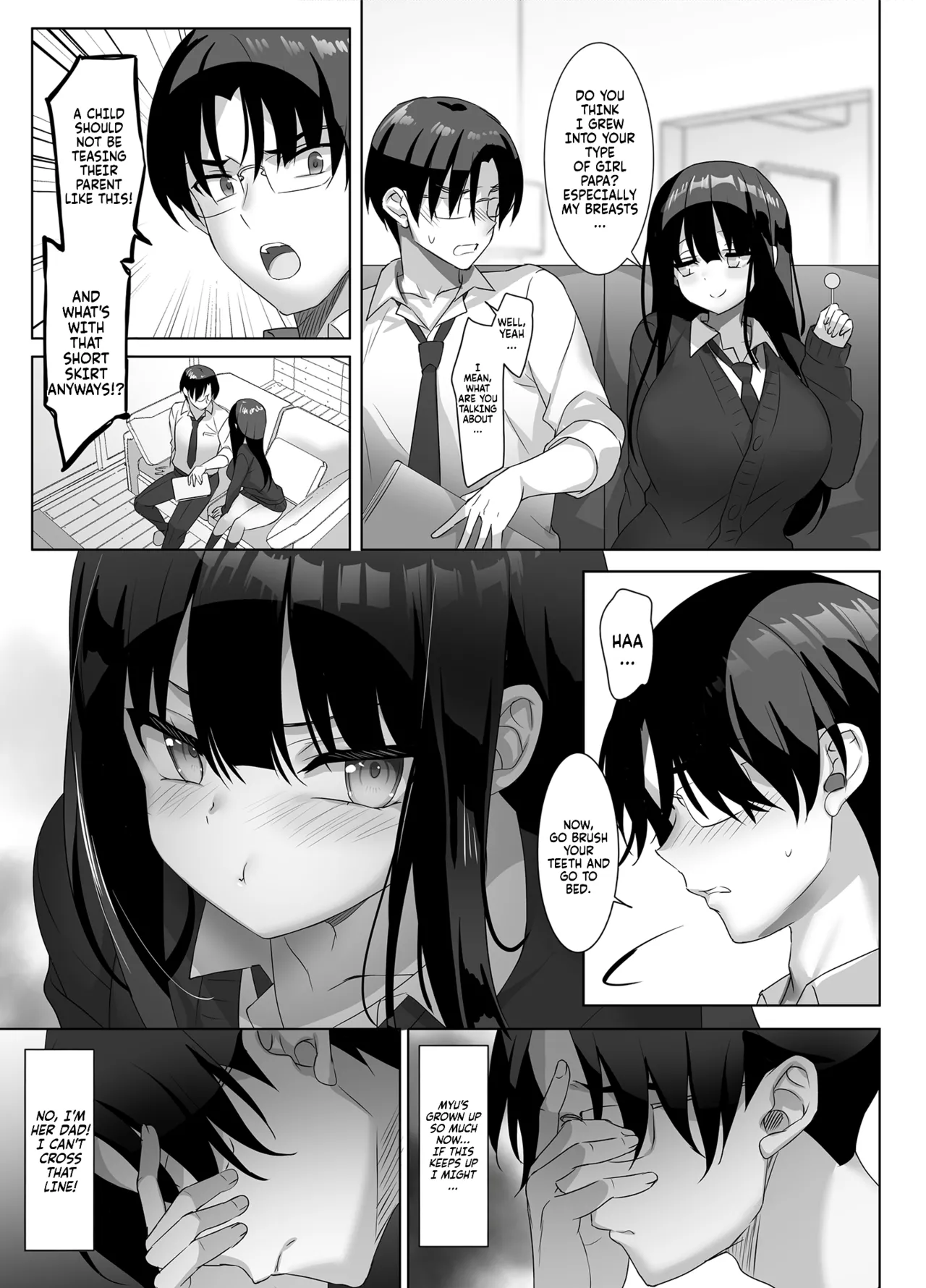 Kyonyuu JK ga Honki o Dashitara, Papa wa Mou Nigerarenai | Once a big tittied High-School Girl goes all out,  her Daddy can't escape! page 6 full