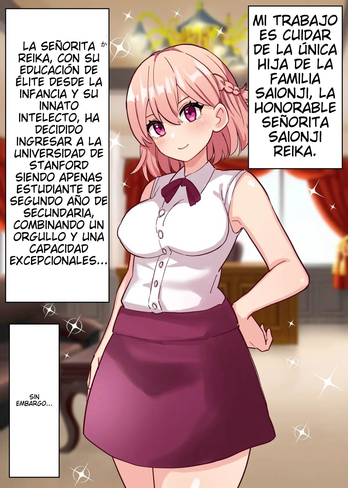 24-Jikan Oho-goe Doubutsu Koubi no Yakata ~Futanari Ojou-sama ga Bakunyuu Maid ni Chinpo Kanri Sareru Hanashi~ | La Casa donde se Oyen Gemidos las 24 Horas porque Cogen como Animales Todo el Tiempo ~La Hitoria de Cómo una Señorita Futanari es Controlada por Su Sirvienta~ page 8 full