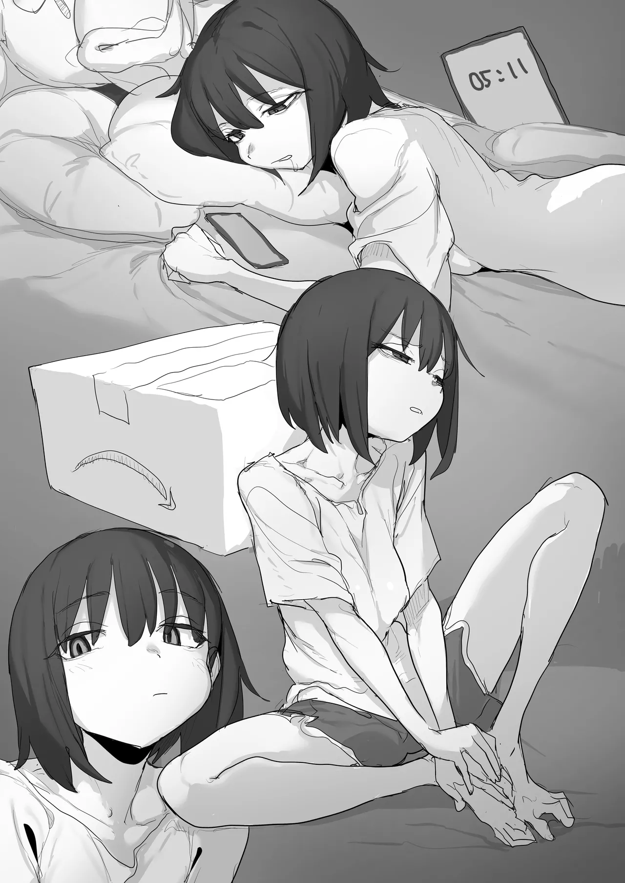 クリが勃起しすぎて眼帯ビキニに引っかかる子の寝起きオナニー page 8 full