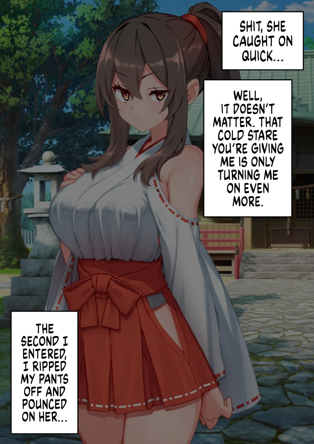 The Story of a Masochist Getting His Misfortunes Purified by a Shrine Maiden's Feet! page 8 full