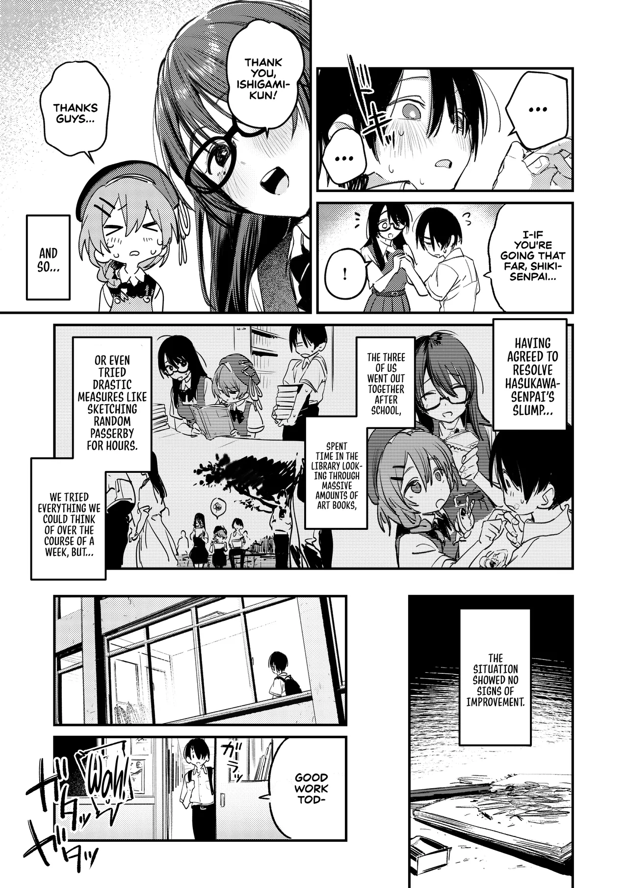 Bijutsubu Harem Katsudou Nisshi ~Senpai no Slump Kaishou ni Kyouryoku shitara, Ikioi de 3P suru Koto ni Natta Hanashi~ | Art Club Harem Activity Log: How Helping My Senior Get Over Her Slump Led to a Threesome in the Heat of the Moment page 10 full