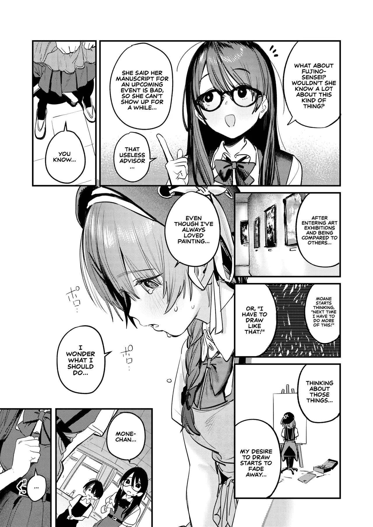 Bijutsubu Harem Katsudou Nisshi ~Senpai no Slump Kaishou ni Kyouryoku shitara, Ikioi de 3P suru Koto ni Natta Hanashi~ | Art Club Harem Activity Log: How Helping My Senior Get Over Her Slump Led to a Threesome in the Heat of the Moment page 8 full