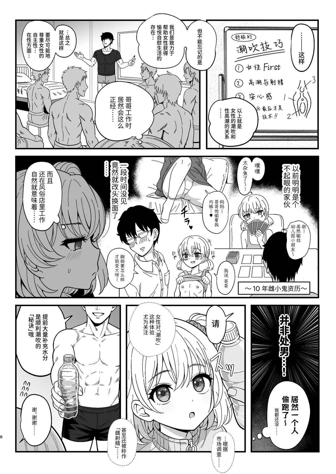 Mesu Shasei Nyuumon 2 ~Ketsu mo Dekakereba Taido mo Dekai Mesugaki JK ga Joseiyou Fuuzoku Koushuukai no Beit de Hatsujou shichatta node Kahanshin no Meshijiru Zenbu Nuite morau Hanashi~ page 8 full