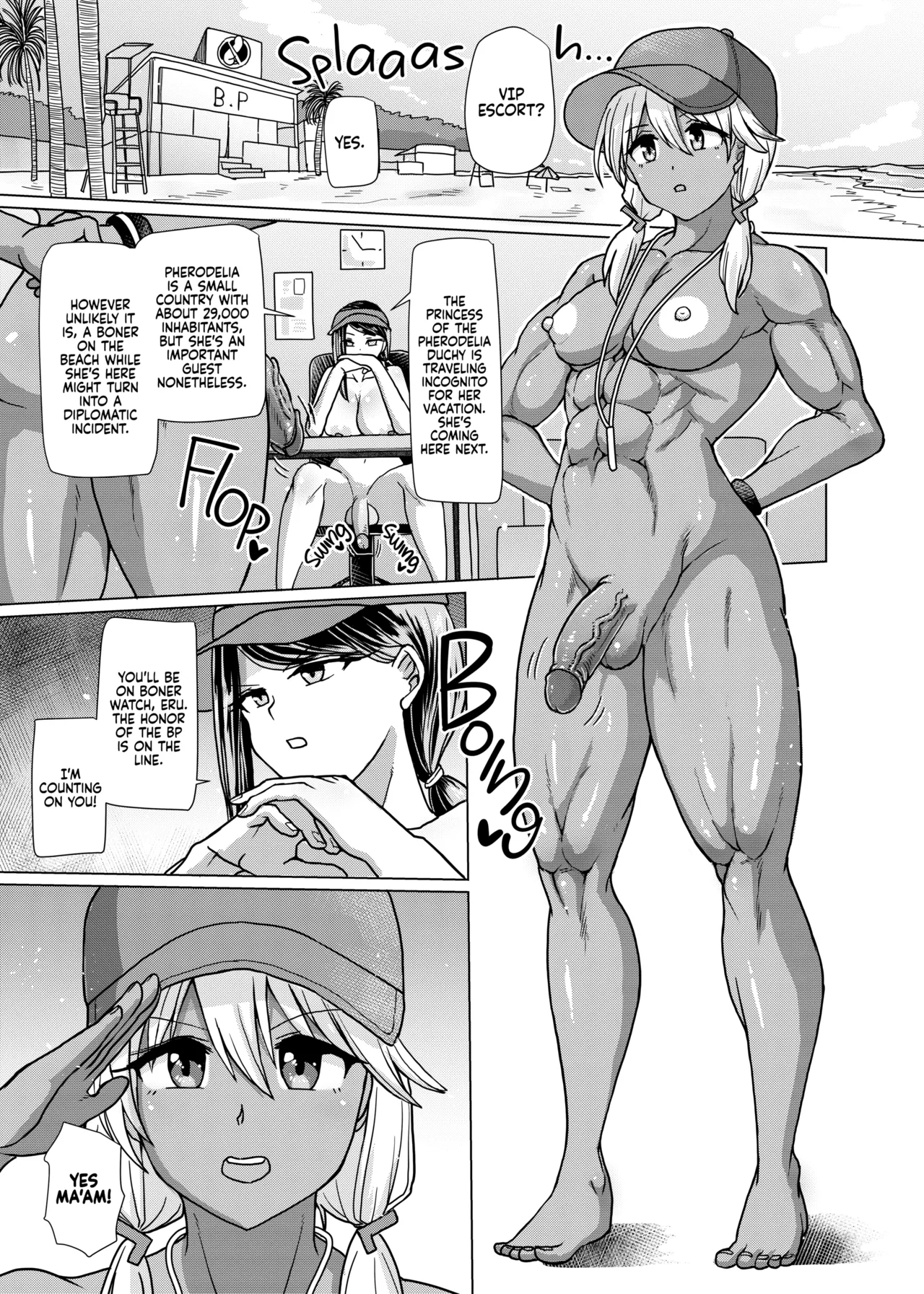 Futanari Beach Police no Oshigoto | Working at the Futanari Beach Police 3 page 4 full