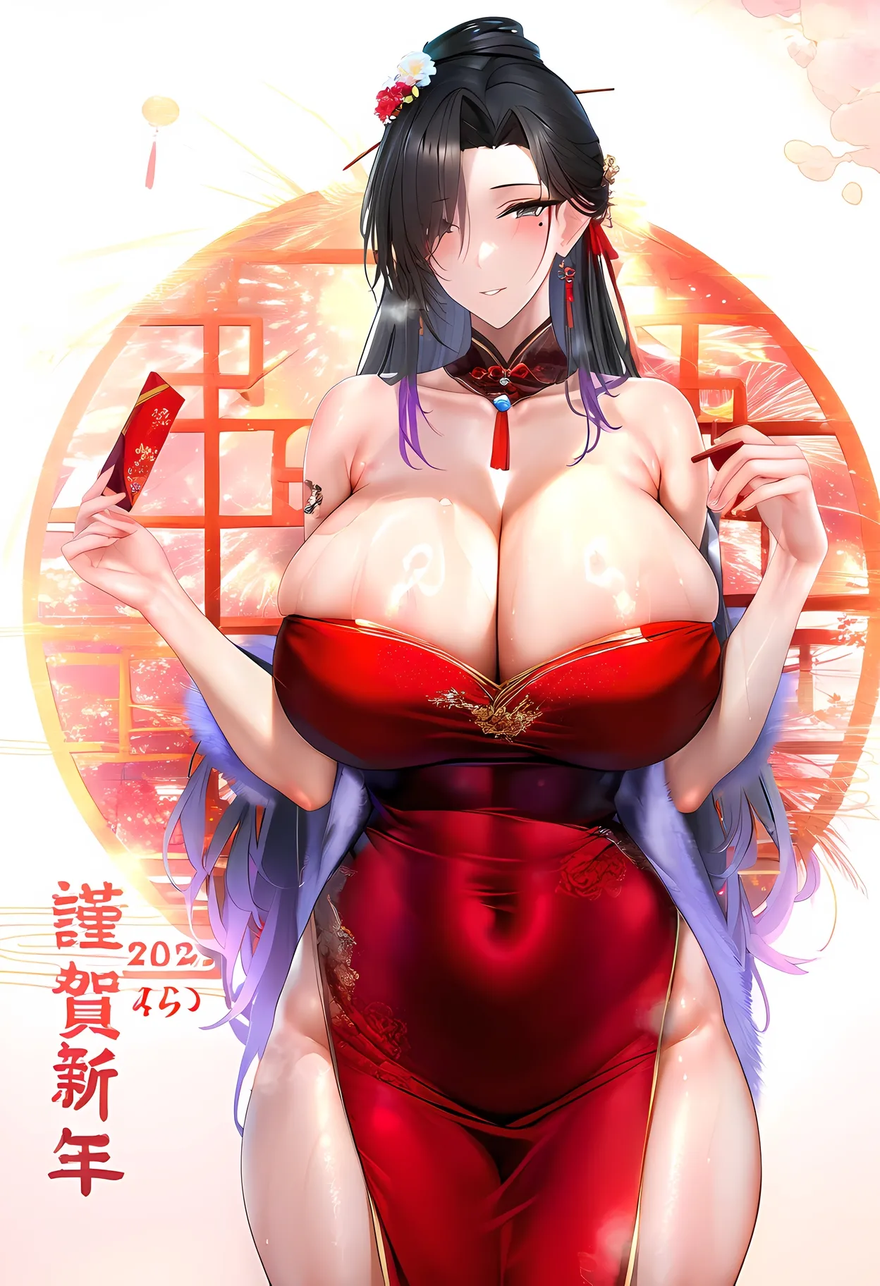 新年快乐丨Happy New Year丨謹賀新年 jrjdf 巨乳加大分 ai generated page 1 full