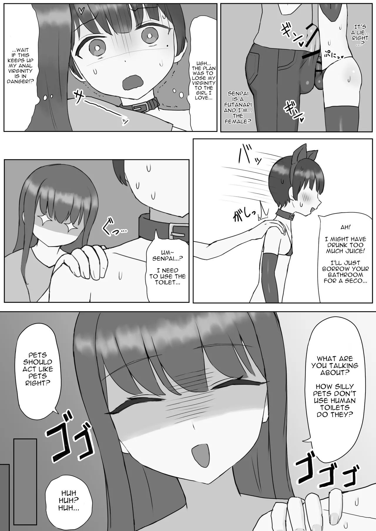 Futanari Toshiue Kanojo no Pet ken Maso Onaho ni Sarechaimashita... page 9 full