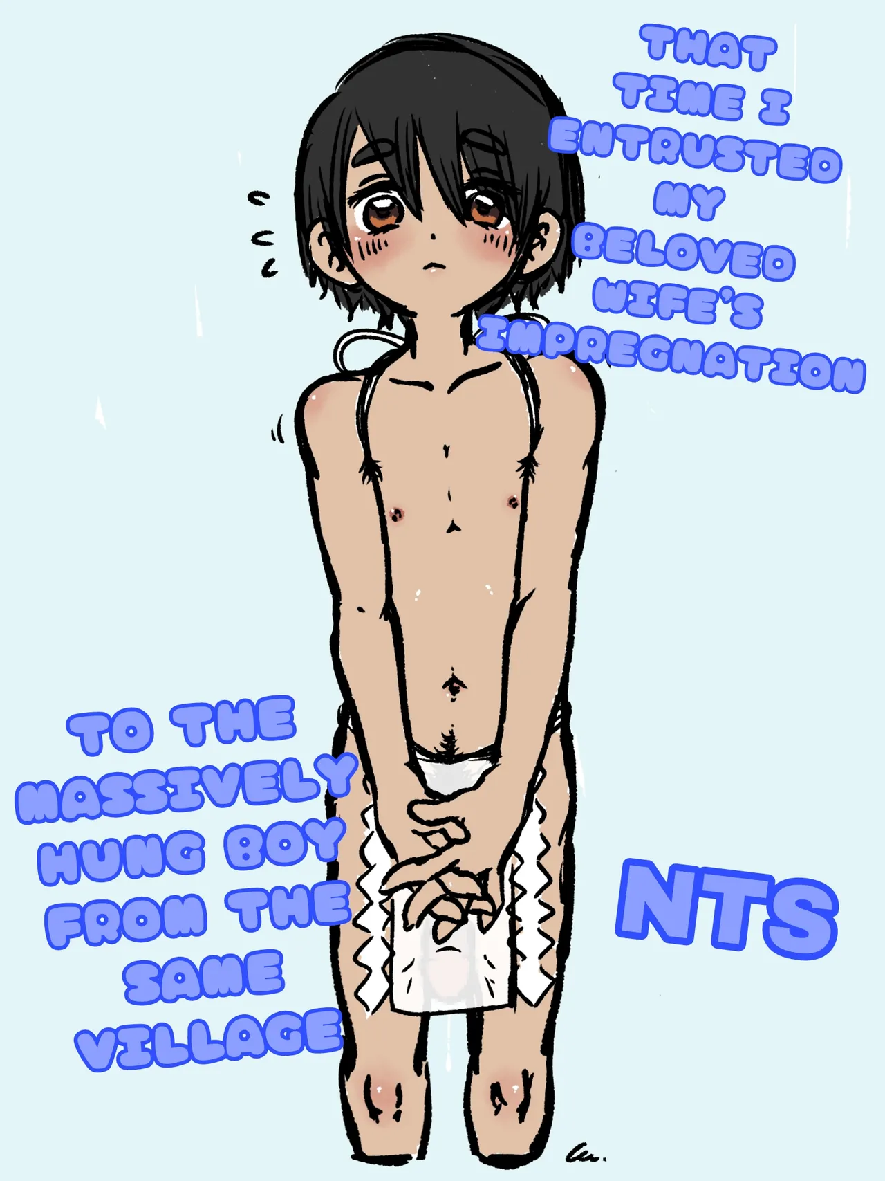 That Time i Entrusted my Beloved wife's Impregnation to the Massively Hung boy From the Same Village page 1 full