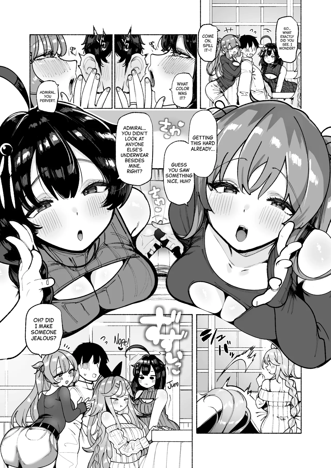 Shiratsuyu gata shimai to okota de yuuwaku sakusei H | Getting Teased and Milked Dry Under the Kotatsu by the Shiratsuyu-Class Sisters page 5 full
