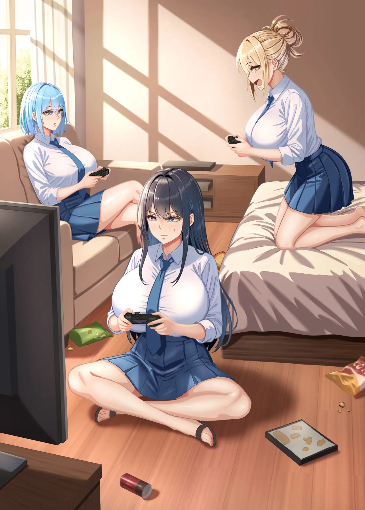 Ore no Heya, Iribitari Gyaru Darake - Bakunyuu bi Gyaru to 4P Nakadashi Life page 3 full