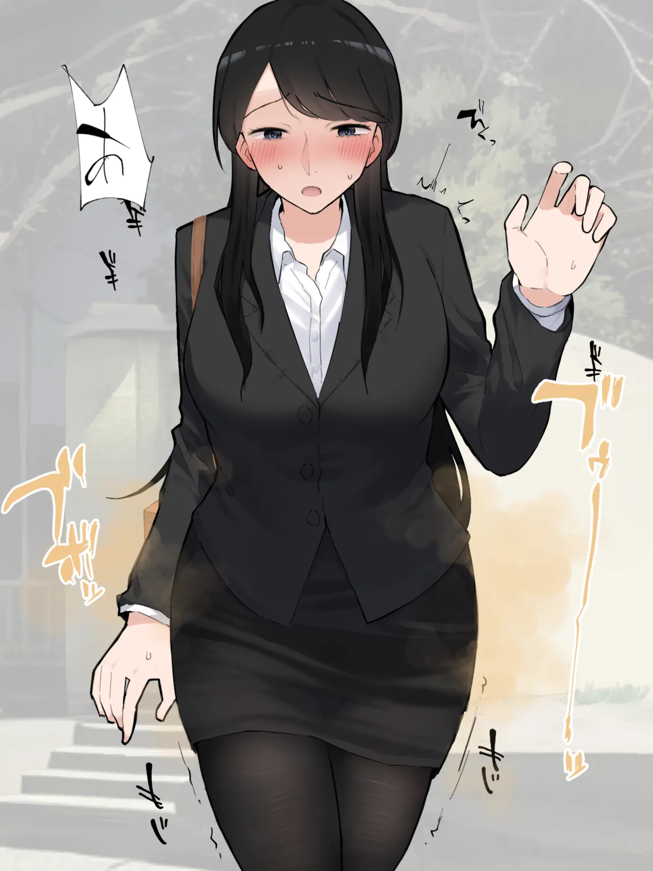 ［わらる］公衆トイレに寄ったら先に待っていた会社の先輩が限界そうだった ※大スカver page 5 full