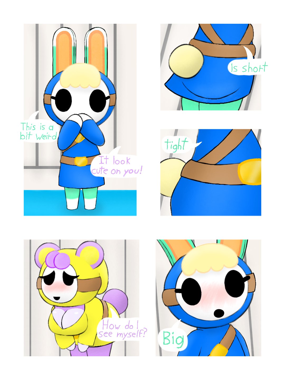 Shy Megan and shy Sasha comic page 1 full