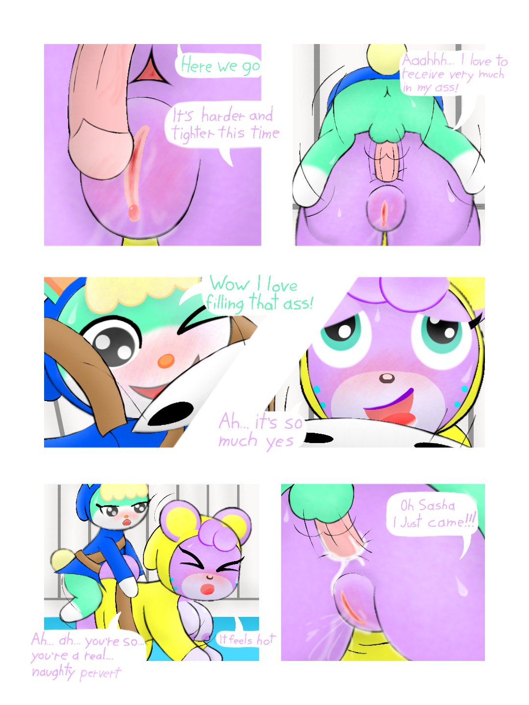 Shy Megan and shy Sasha comic page 3 full