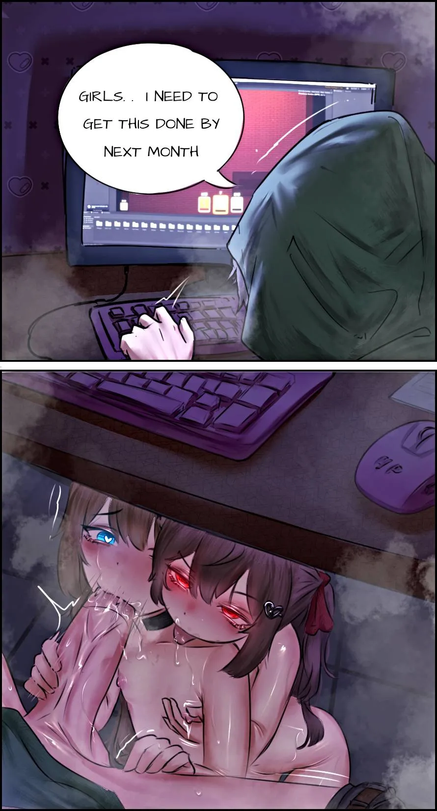 Vedal & Neuro Twins Short Comic page 1 full