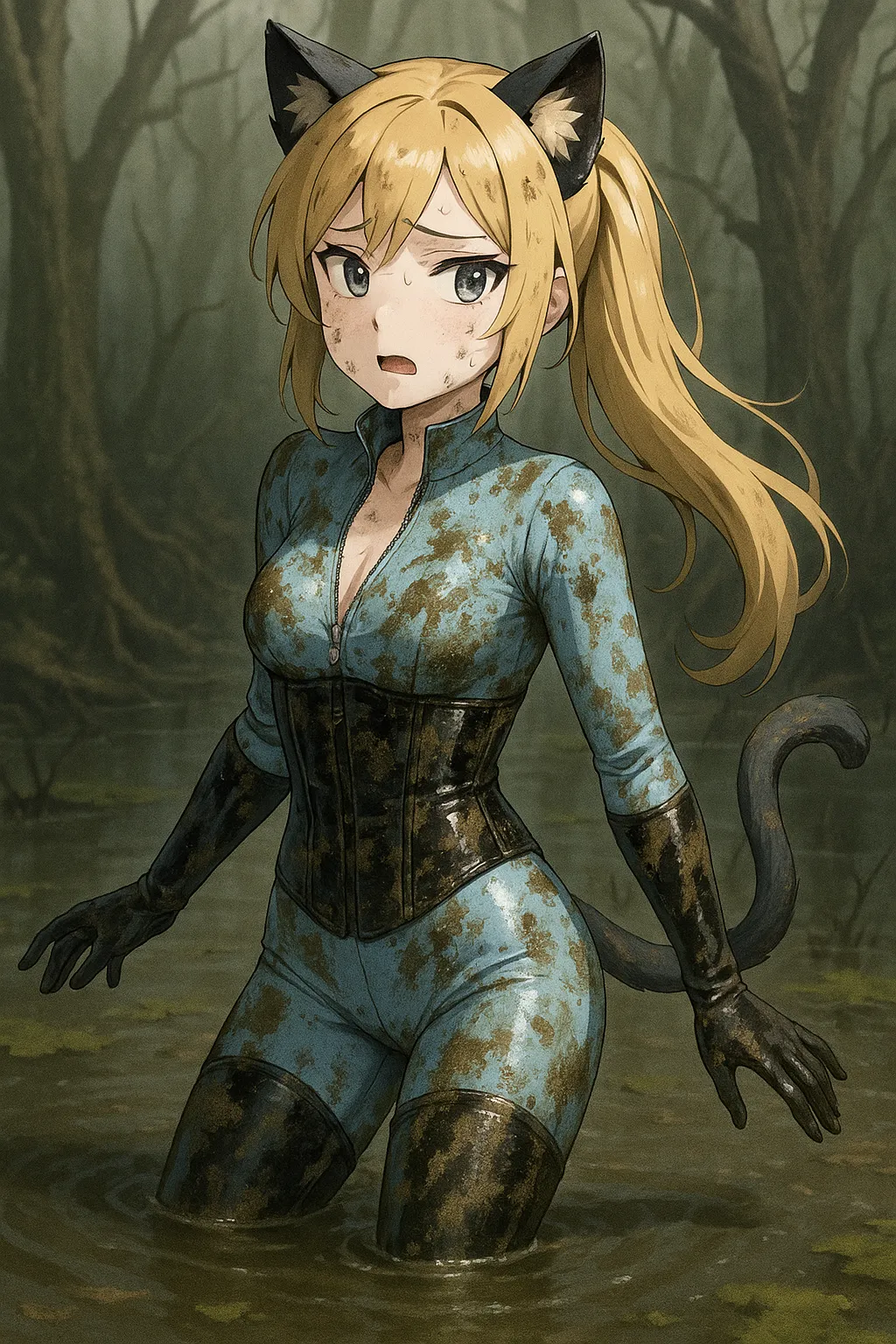 Girl in catsuit and thigh high boots page 9 full