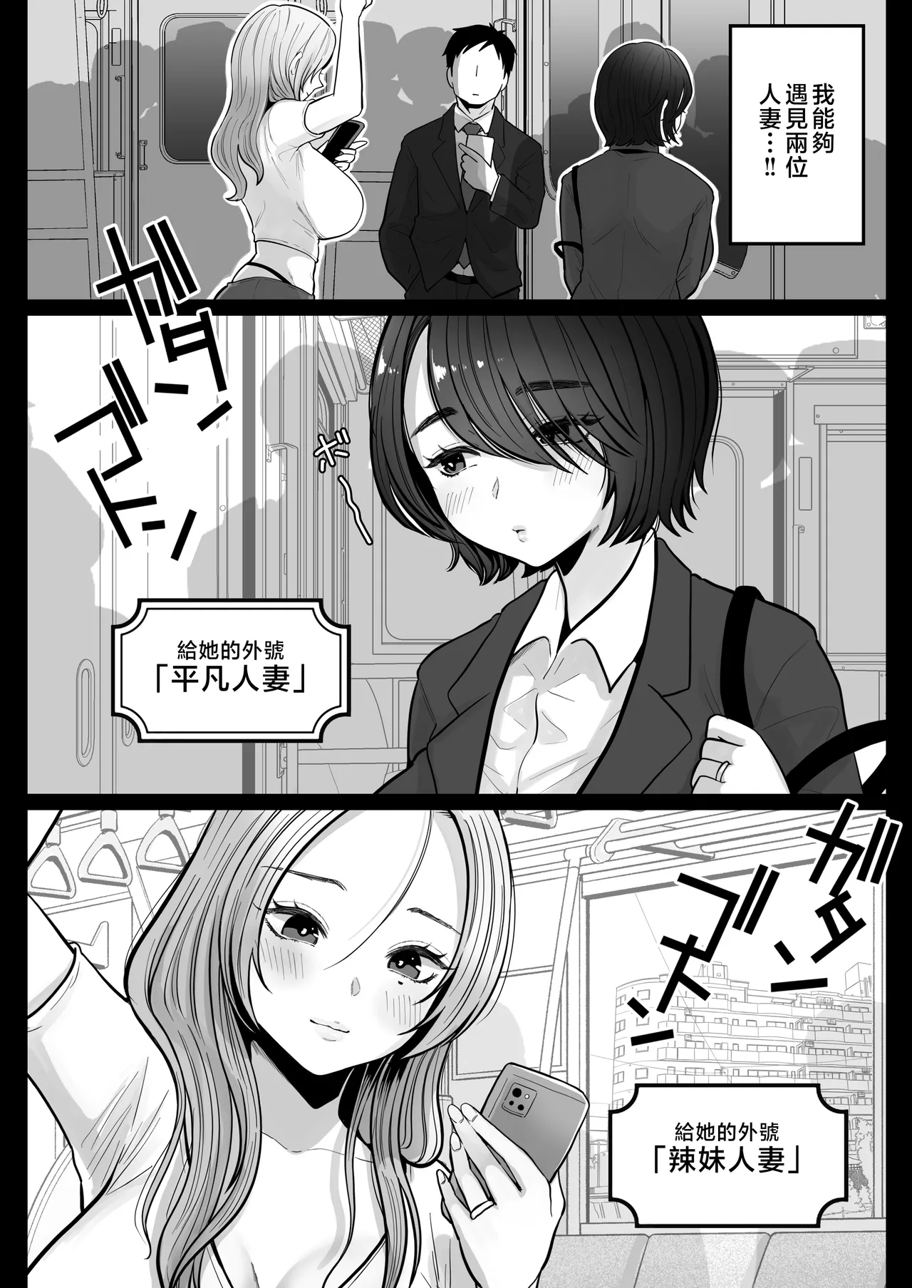 地味妻さんとギャル妻さん、人妻鉄道昇り行  き page 4 full