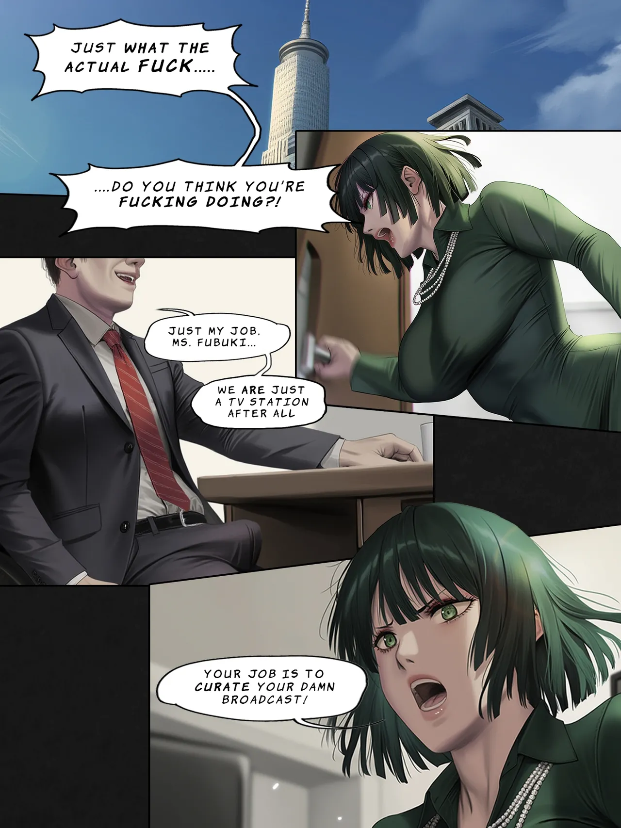 Humanity's Last Broadcast - A Fubuki & Tatsumaki One-Punch Man Doujin page 4 full