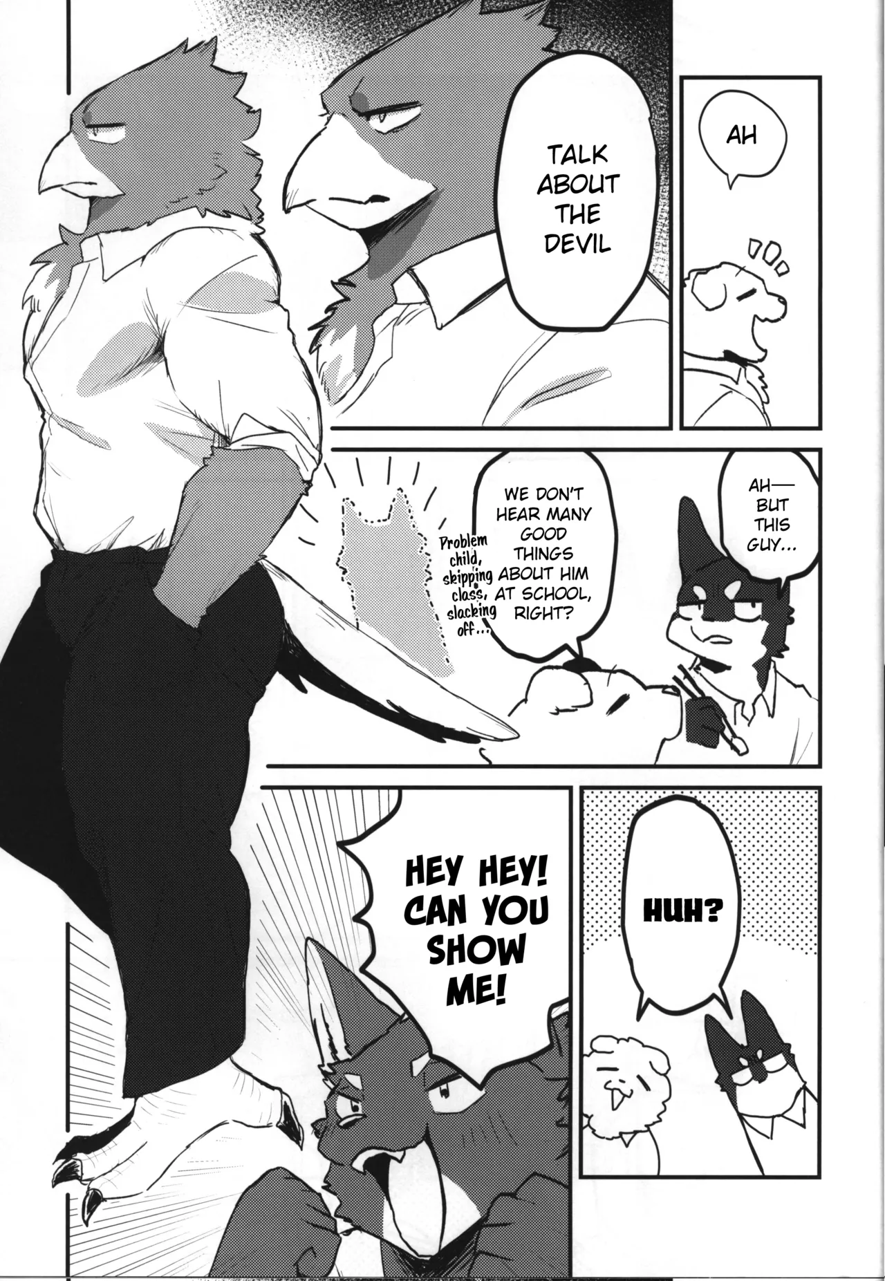 Adolescent Wolf x Bird!! page 7 full