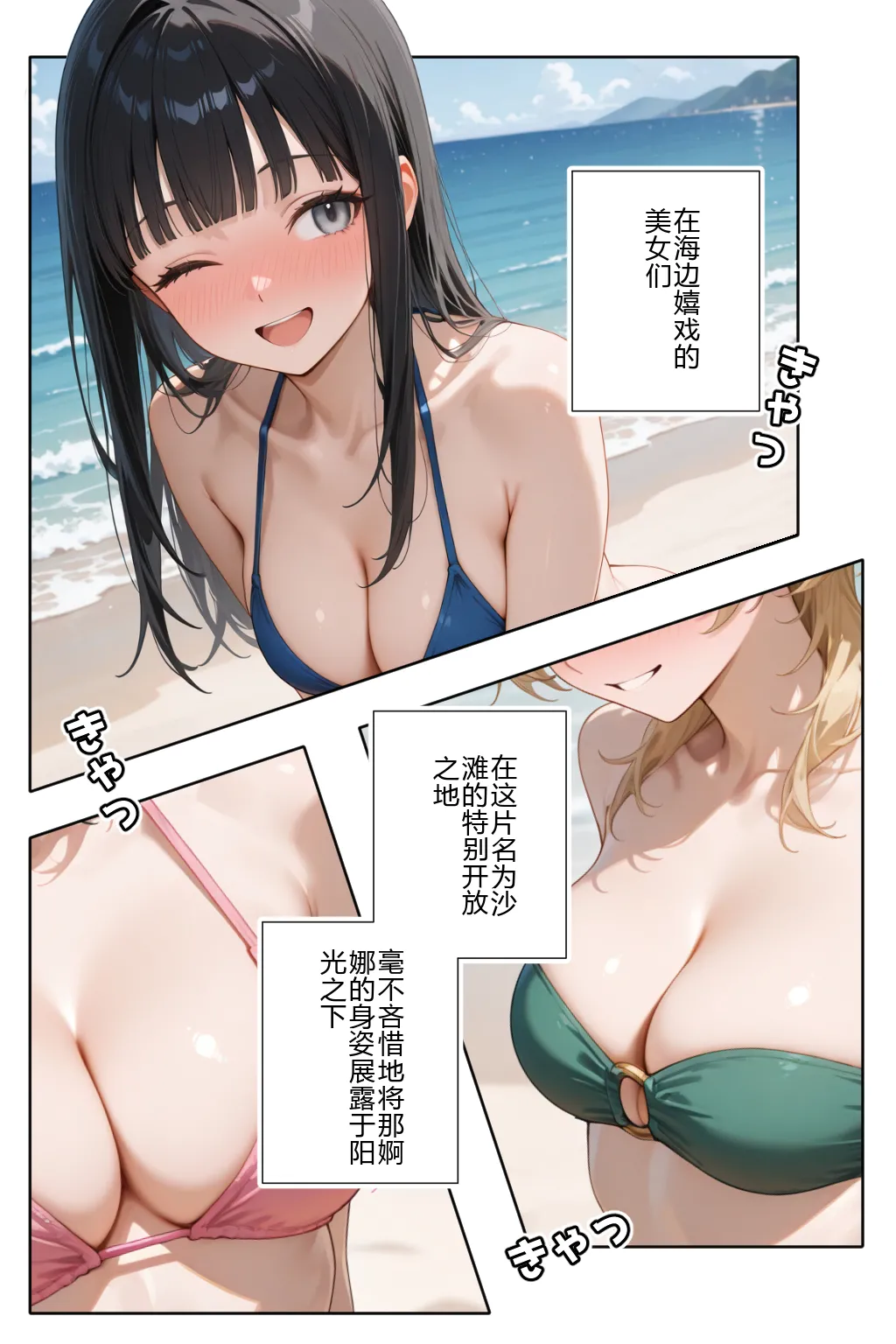 水着美女たちが俺に絶対服従なプライベートビーチ 1-2 page 4 full