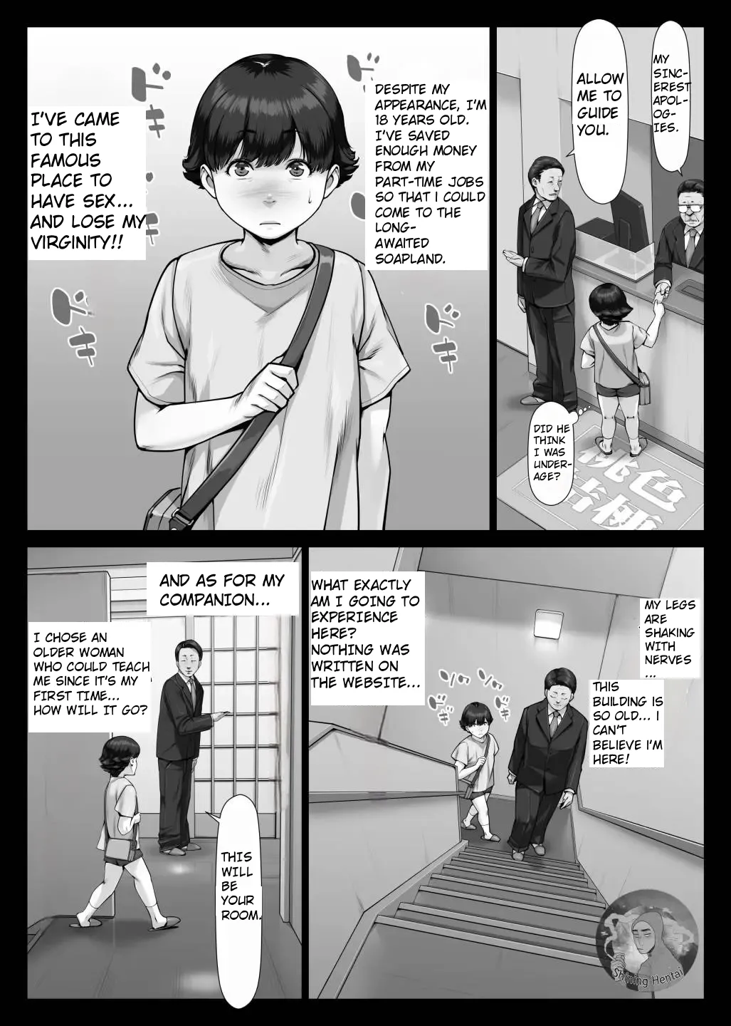 Momoiro Kikyou Boku no Hajimete wa Toshiue Bakunyuu Soap-jou | My First Time Was With An Older, Busty Soapland Girl page 7 full