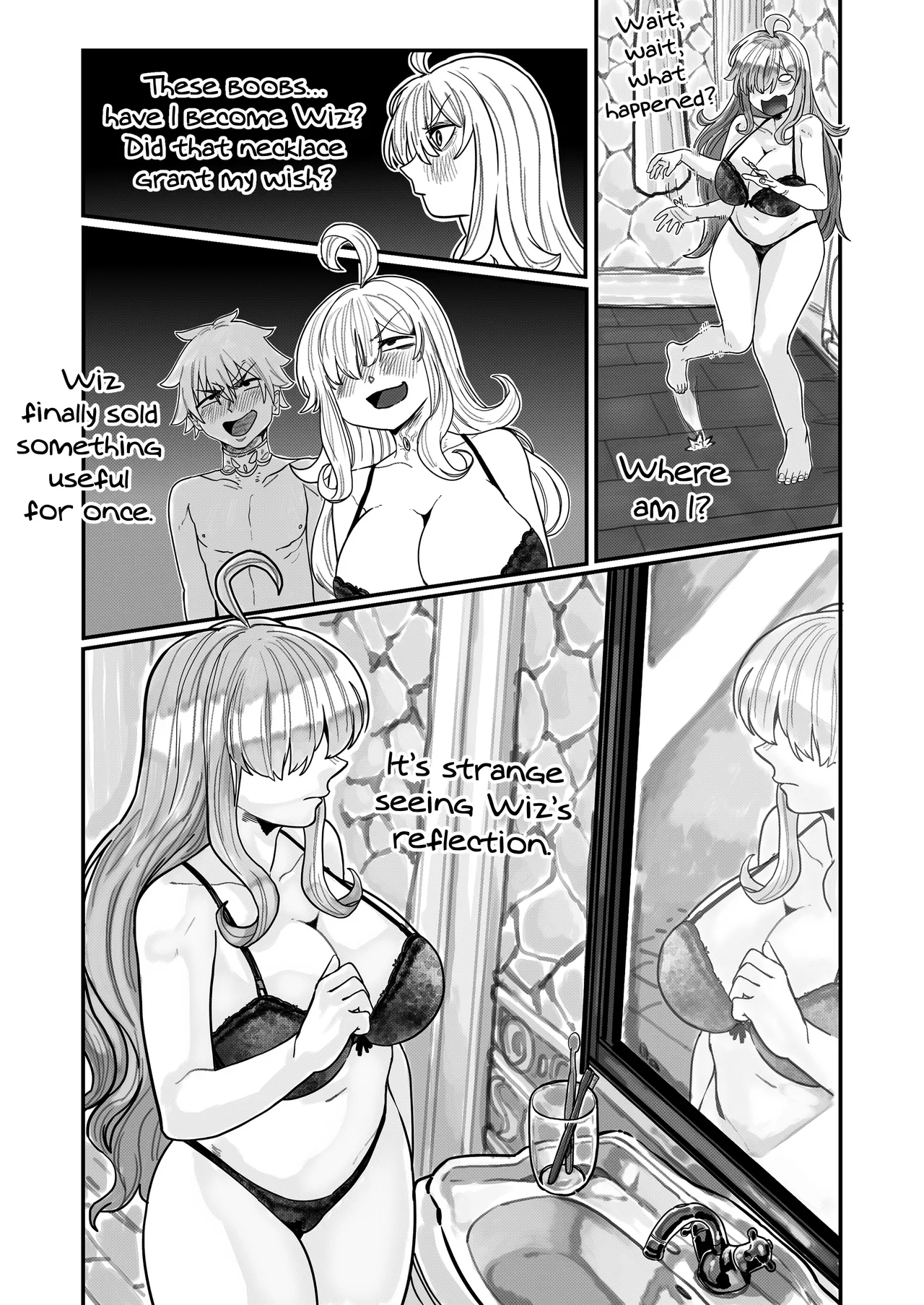 Konosuba: Wiz's possessed Bathtime page 5 full