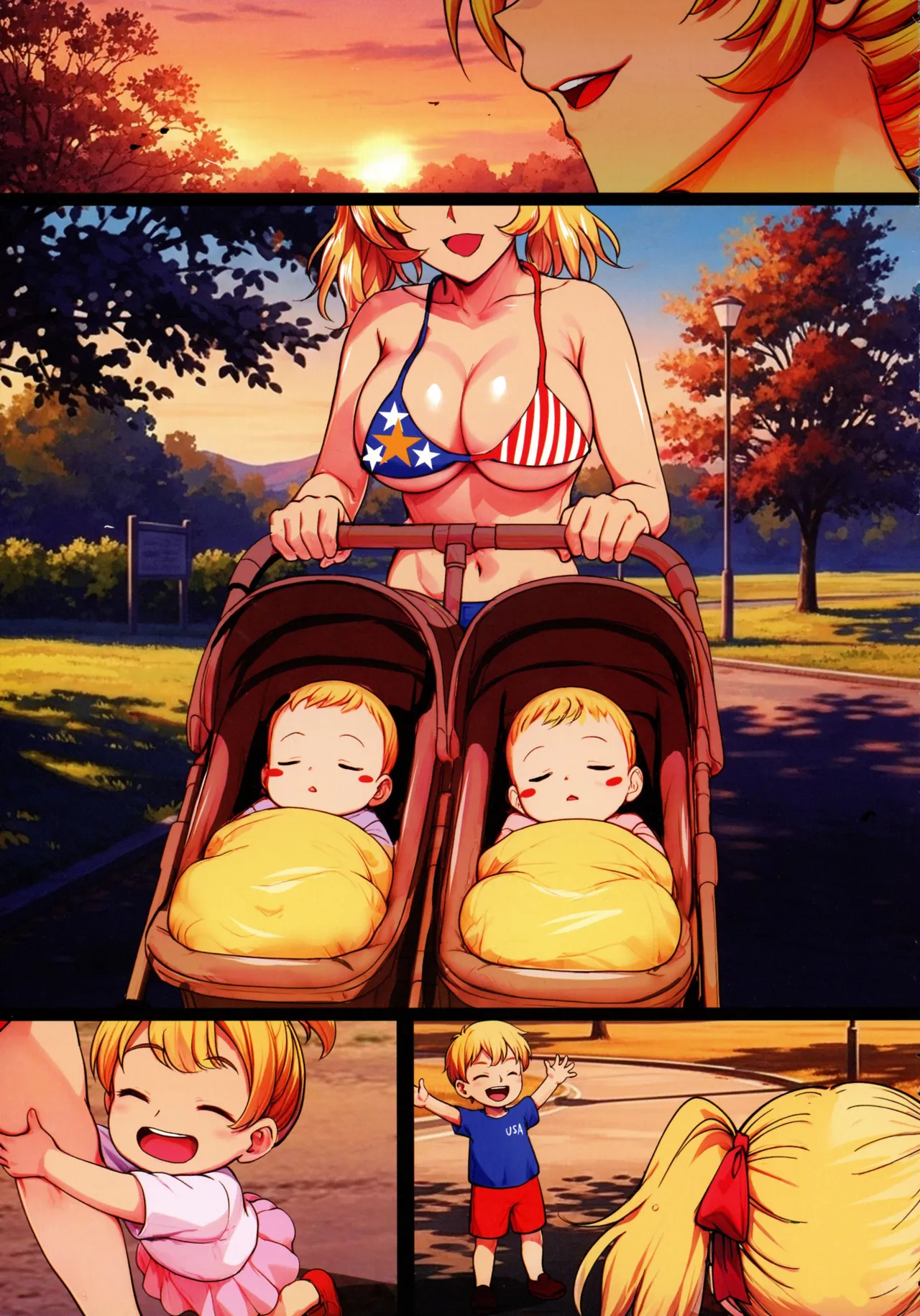 InCha Otouto ga Otaryman Seikatsu Shinagara Bonyuu Tappuri Kinpatsu Bakunyuu Oyako o Harem H & Kobetsu Date de Harama seru Hanashi page 9 full