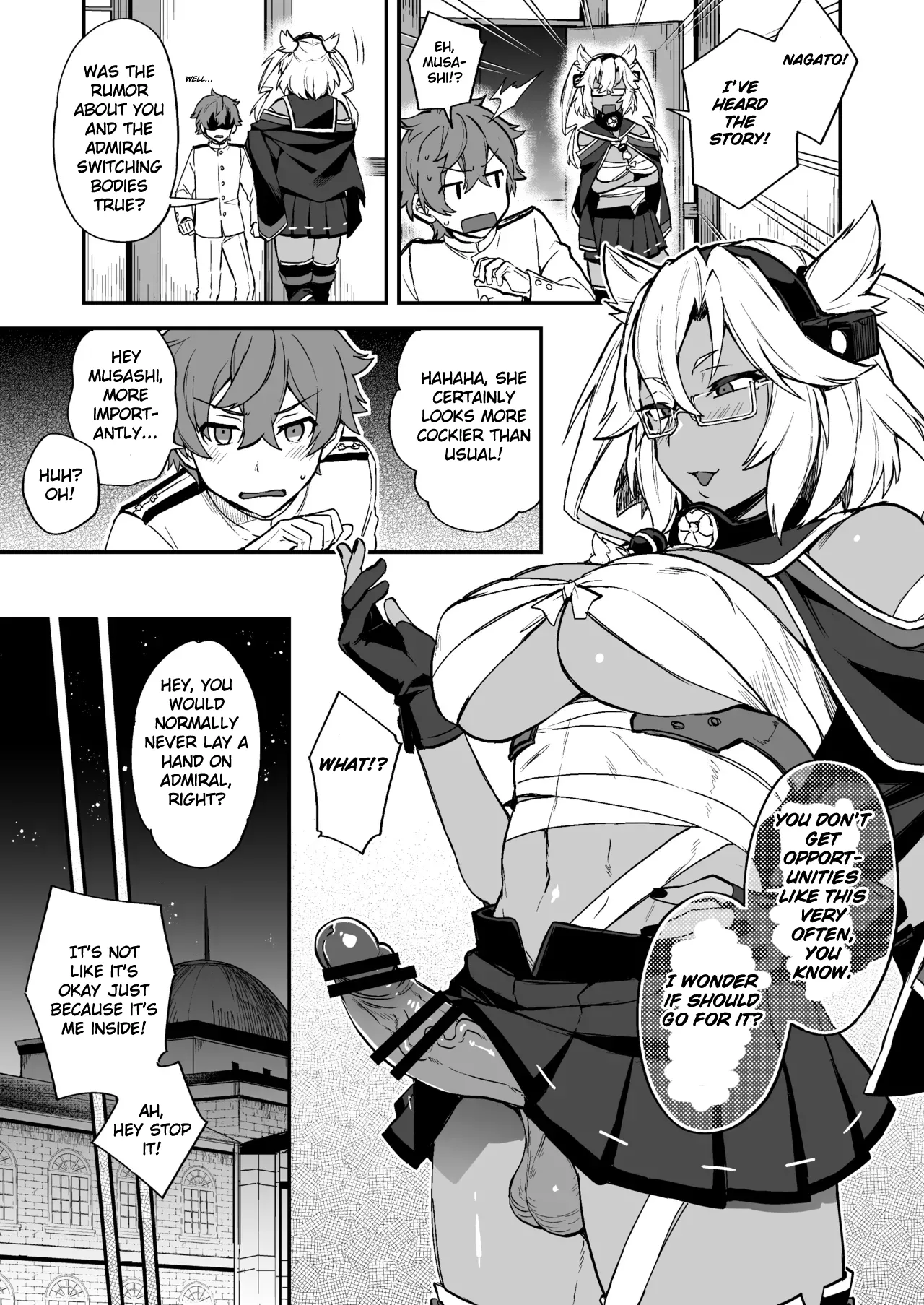 Shota Admiral x Nagato Body Swap Manga page 4 full